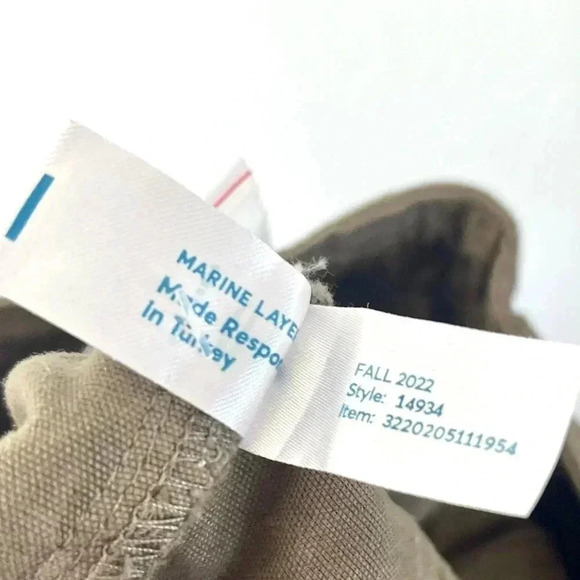 Marine Layer Military Olive Green Maya Utility Carpenter Crop Pants Size 4, NWOT - Picture 9 of 10